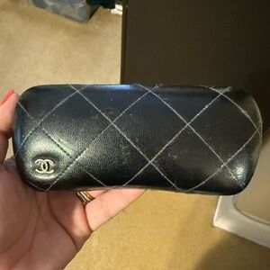 Chanel Black Quilted Eyewear Case